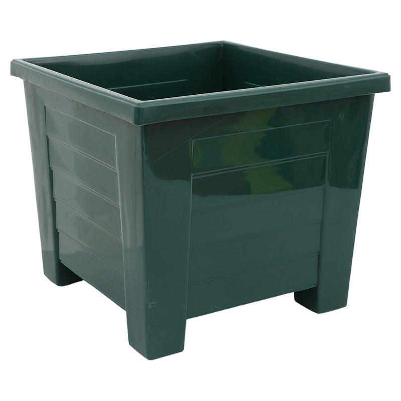 Maceta cuadrada · Estilo madera