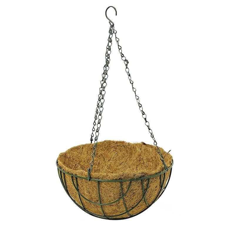 Maceta colgante · Fibra de coco — Café